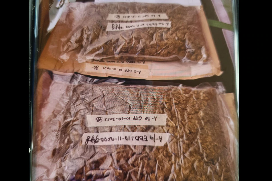 Two packets of suspected kush worth around P1.3 million were allegedly seized from Juanito Jose Remulla III on Oct. 11, 2022 in Las Pinas City, according to authorities.